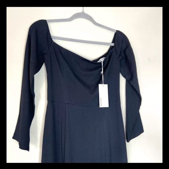 NWT Reformation Ballari Maxi Black Dress Long Sleeve Size 4 - Picture 9 of 13